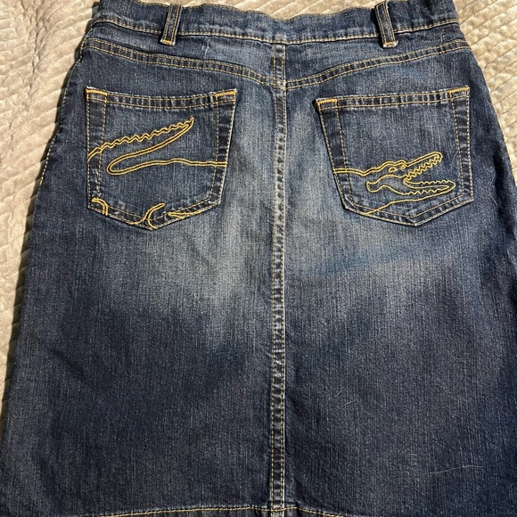 Lacoste Dark Blue Denim Skirt with Yellow Stitching also Florida Gator sporty - Picture 9 of 15